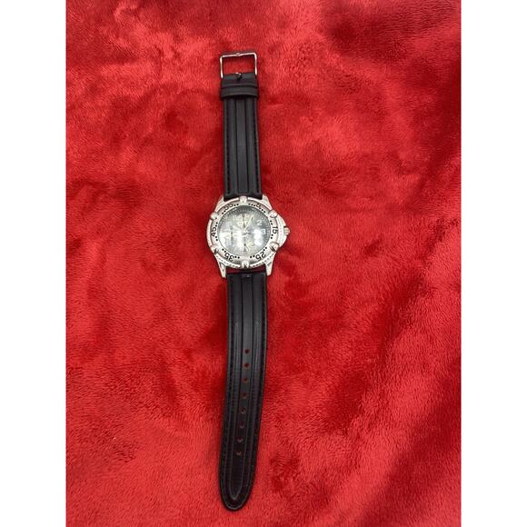 KNX Men's Quartz Watch Stainless Steel Case Brown Leather For Parts Need Repairs - Picture 3 of 10